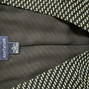 Ann Taylor Black and White Patterned wrap style dress